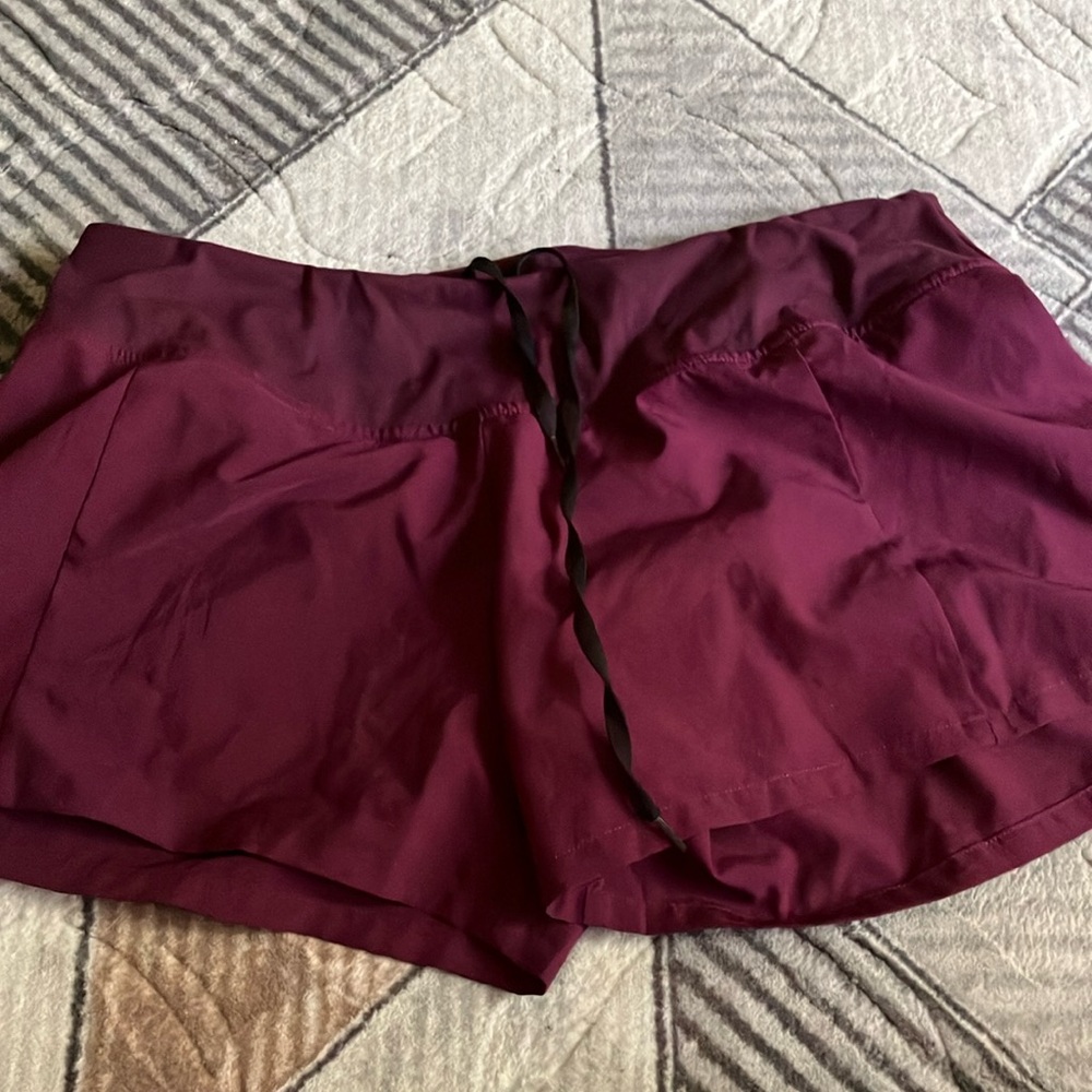 Women's Burgundy Running Shorts